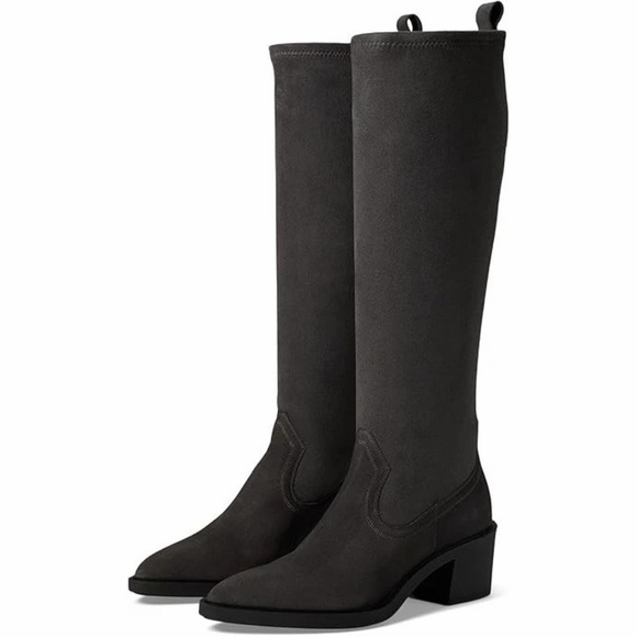 La CANADIENNE Shoes - $598 La Canadienne Paton Western Boot Waterproof Suede Knee High Grey Heel 35.5